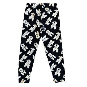 Disney Pants Leggings Black Minnie Mouse Print Graphic Character Girls Size 6